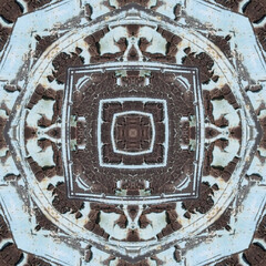 Seamless abstract square pattern. Alcohol ink in modern art. Mandala