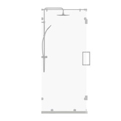 shower cabin isolated on white background, 3D illustration, cg render