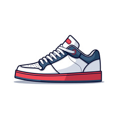 running shoes icon. Training, sneaker isolated on white background. flat design illustration.