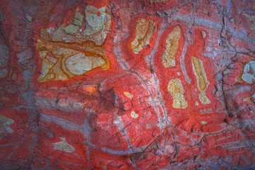 Colorful pattern in the rock. Natural background