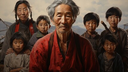 Fototapeta premium japanese family