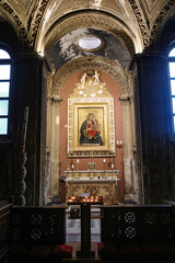 Rome, Italy - 26 Nov, 2022: Religious artwork at the Basilica Santa Maria in Cosmedin