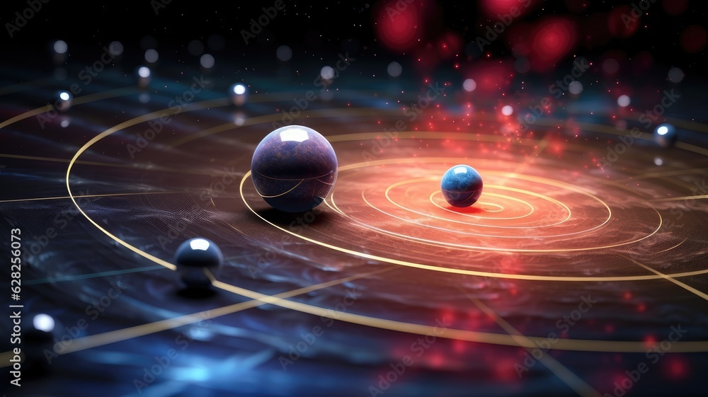 Wall mural the branch of physics that describes the behavior of matter and energy at the smallest scales