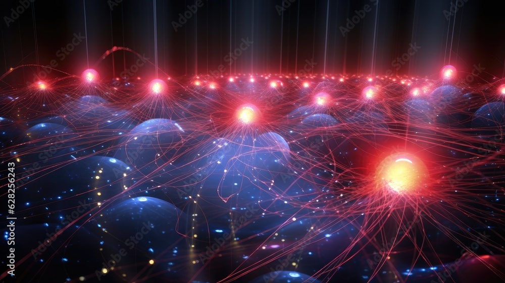 Wall mural the study of the interactions between electrically charged particles and electromagnetic fields
