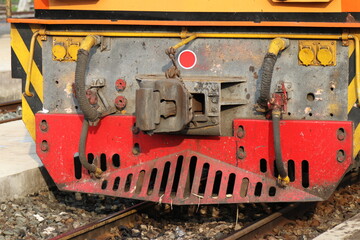 Train station in the countryside in the morning, at normal times, no one came to the service. Popular tourist service in the tourist season.