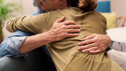 A loving hug at home