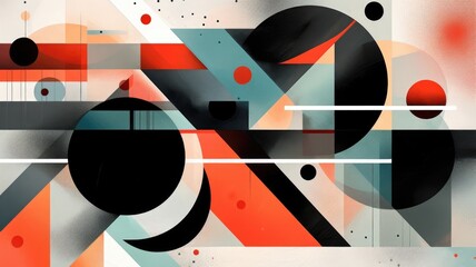 Bold and abstract geometric designs, playing with lines, angles, and shapes to create visually striking compositions