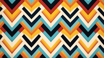 Bold and energetic chevron patterns, with their distinctive V-shaped motifs, adding movement and dynamism to the visual composition