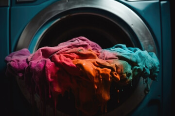 Washing machine with color clothes 