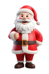 Fototapeta premium Santa claus character isolated on transparent background. Generative ai.