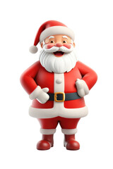 Fototapeta premium Santa claus character isolated on transparent background. Generative ai.