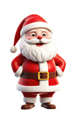Fototapeta premium Santa claus character isolated on transparent background. Generative ai.