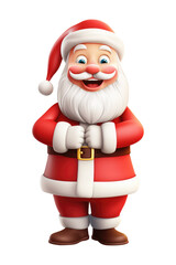 Fototapeta premium Santa claus character isolated on transparent background. Generative ai.