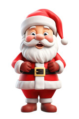 Obraz premium Santa claus character isolated on transparent background. Generative ai.