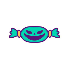 Cool candy monster, illustration for t-shirt, sticker, or apparel merchandise. With doodle, retro, and cartoon style.