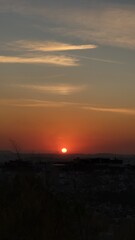 sunset over the mountain