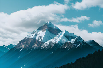 mountains and clouds, Generative AI