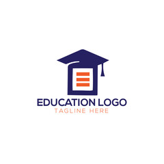 Fototapeta na wymiar Graduation hat logo design template 