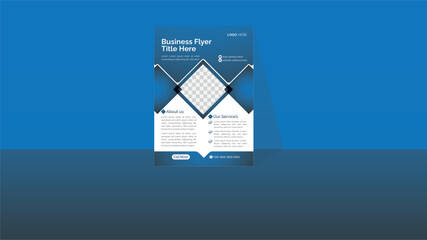 Creative modern business flyer, corporate design vector template with unique and editable content .