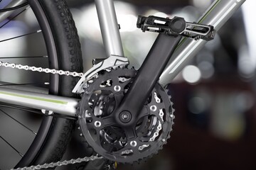 Bicycle disk bike wheel, gray background