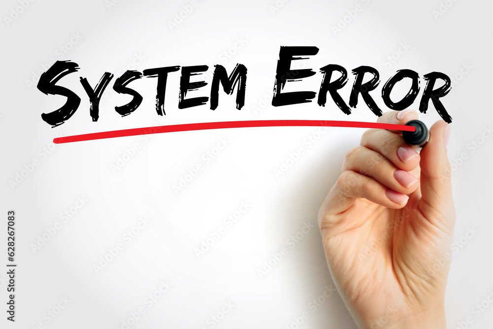 Poster system error text quote, concept background