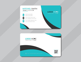 Business Card Design, Creative Business Card Design, Creative And Clean Business Card Template, Modern Business Card Design, Double-sided Creative Business Card Template, Vector Illustration.
