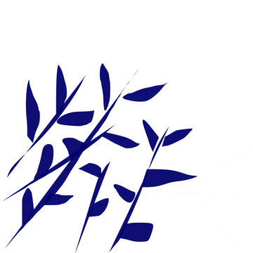 Blue Plant Pattern Decorative Vector