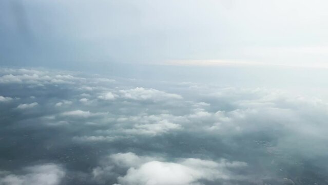 White sky cloud gradient light background. Cloudy in sunshine calm bright winter air background. Gloomy vivid cyan landscape.