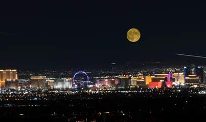 Badezimmer Foto Rückwand night in the city Las Vegas © Elfina