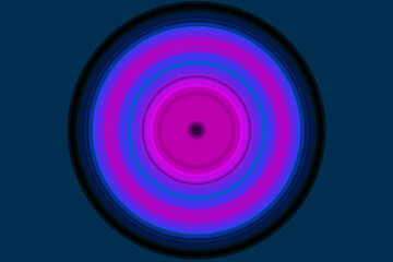 Abstrakter Hintergrund mit farbigen Ringen und dreidimensionaler Wirkung; konzentrische Kreise mit rotierendem Eindruck um den Mittelpunkt