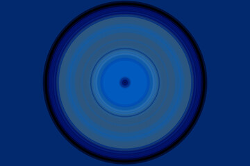 Abstrakter, blauer Hintergrund mit Ringen; konzentrische Kreise mit rotierendem Eindruck um den Mittelpunkt