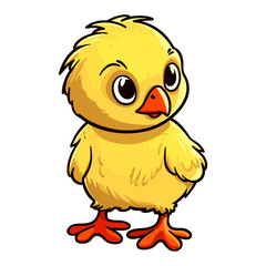 baby chicken cartoon cute vector