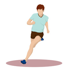 Running man. Vector illustration in flat style