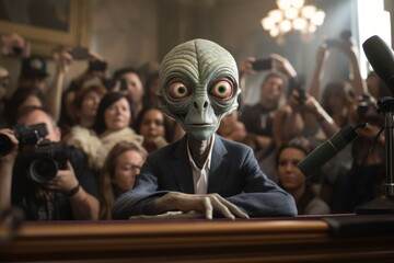 Alien testifying in congress