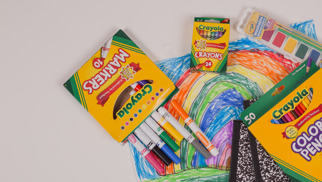 Drawing of a rainbow child artwork using markers crayola Drawing of a rainbow child artwork using markers crayola 