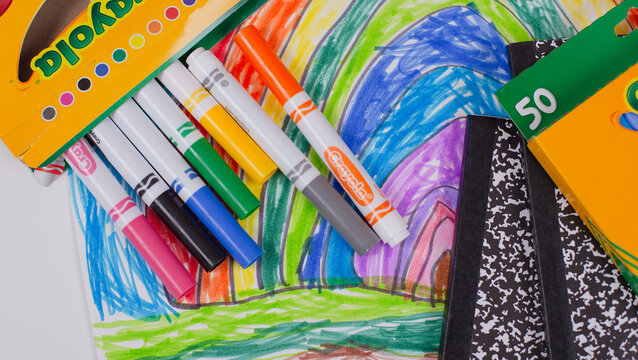 Drawing of a rainbow child artwork using markers crayola Drawing of a rainbow child artwork using markers crayola 