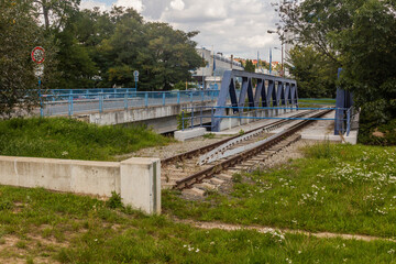 Road bridge and former railway bridge in Benatky nad Jizerou, Czech Republic