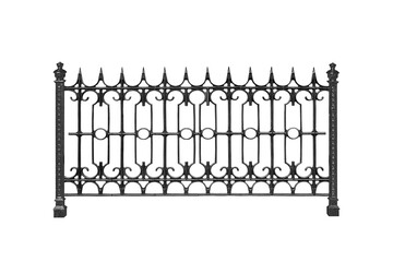 Old forged railing, fence.