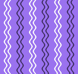 Violet wavy pattern. Vertical waves pattern. Purple background. Wallpaper design illustration