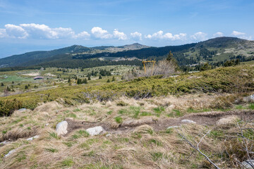 Spring view of Konyarnika area at Vitosha Mountain, Bulgaria