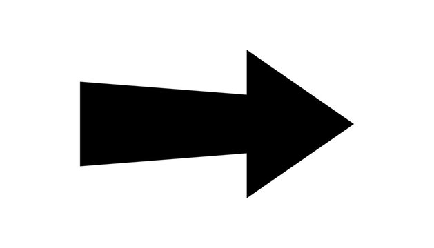 Arrow icon. Simple vector arrow illustration. Black icon.