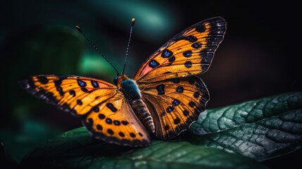 Enchanting Flutter: Discover the Mesmerizing Beauty of Nature's Winged Creatures in Captivating Macro Photography, generative AI