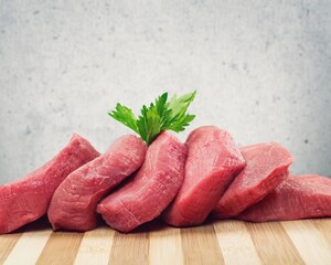 Raw beef tasty meat on the desk