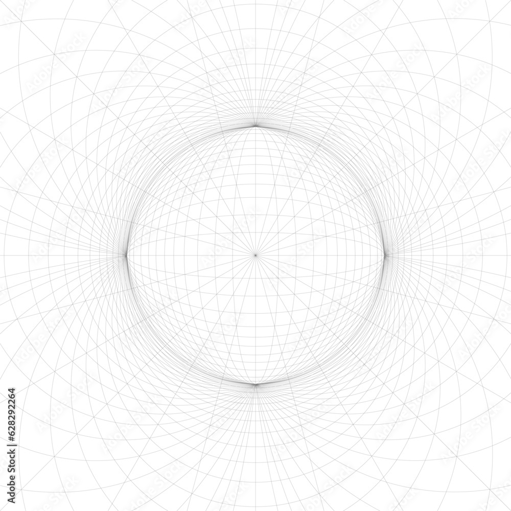 Wall mural 3d perspective grid template background vector illustration. model projection line ruler guide four,