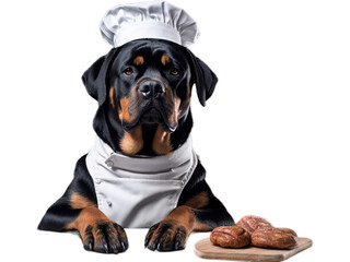 Rottweiler Chef with No Background