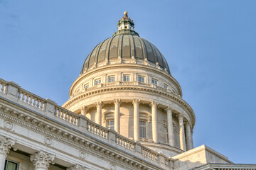 Fototapeta na wymiar Dome of the Utah State Capitol Building