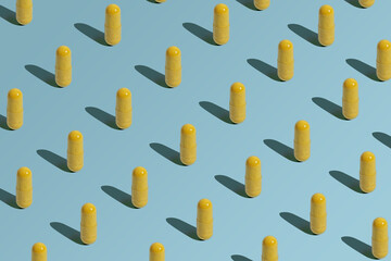 Berberine pills on background