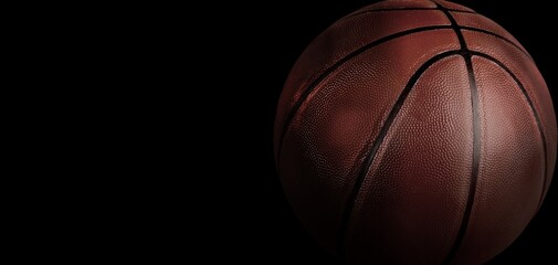 basketball ball on dark background. sport concept