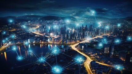 Obraz premium Edge Computing, explore the benefits and challenges of edge computing in enhancing real - time data processing and reducing latency