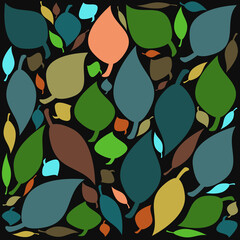 seamless background with leaves